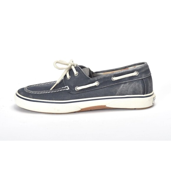 Sperry Top Sider Halyard Men's Blue Denim Canvas Slip Size 10 - Picture 1 of 6
